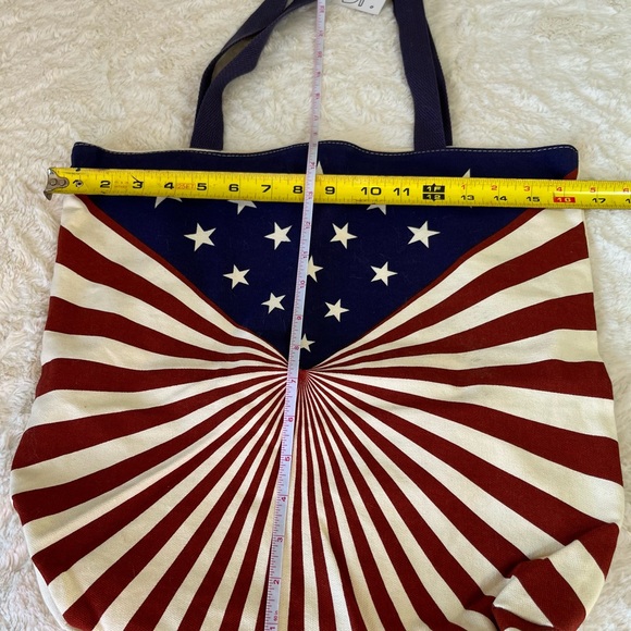 Patriotic flag cotton canvas tote/shoppers bag. - Picture 3 of 6